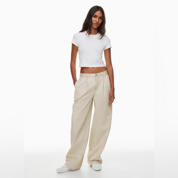 TNA Aritzia Hudson Wide Leg Chino Pants Size 8 - Picture 10 of 15